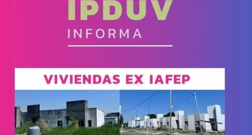 RADIOKTUBRE INFO…….. *EL IPDUV INSTA A DENUNCIAR SITUACIONES IRREGULARES DE VIVIENDAS DEL EX IAFEP*   …… Por Simòn Suarez