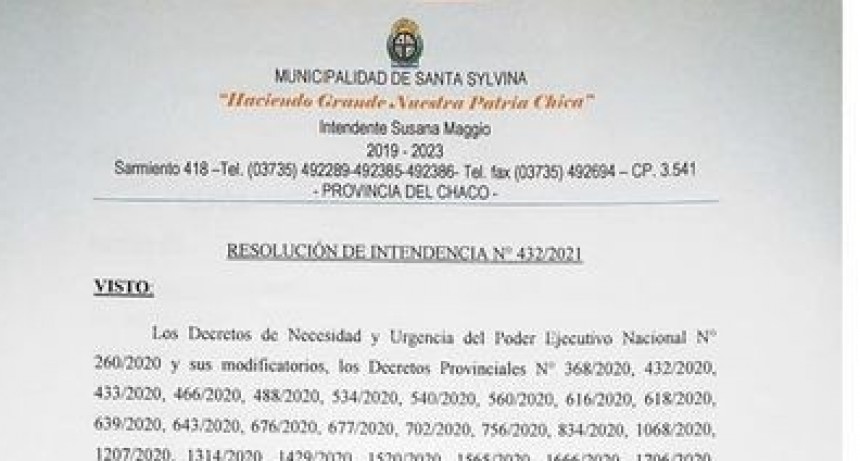 RADIOKTUBRE INFO...SANTA SYLVINA SE ADHIERE AL D.N.U. DEL PODER EJECUTIVO NACIONAL- Por Simón Suárez-Ver mas…