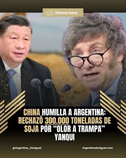 RADIOKTUBRE INFO…….. SOJA YANQUI PARA CHINA EN COMPLICIDAD CON EL GOBIERNO DE MILEI   …… Por Simòn Suarez