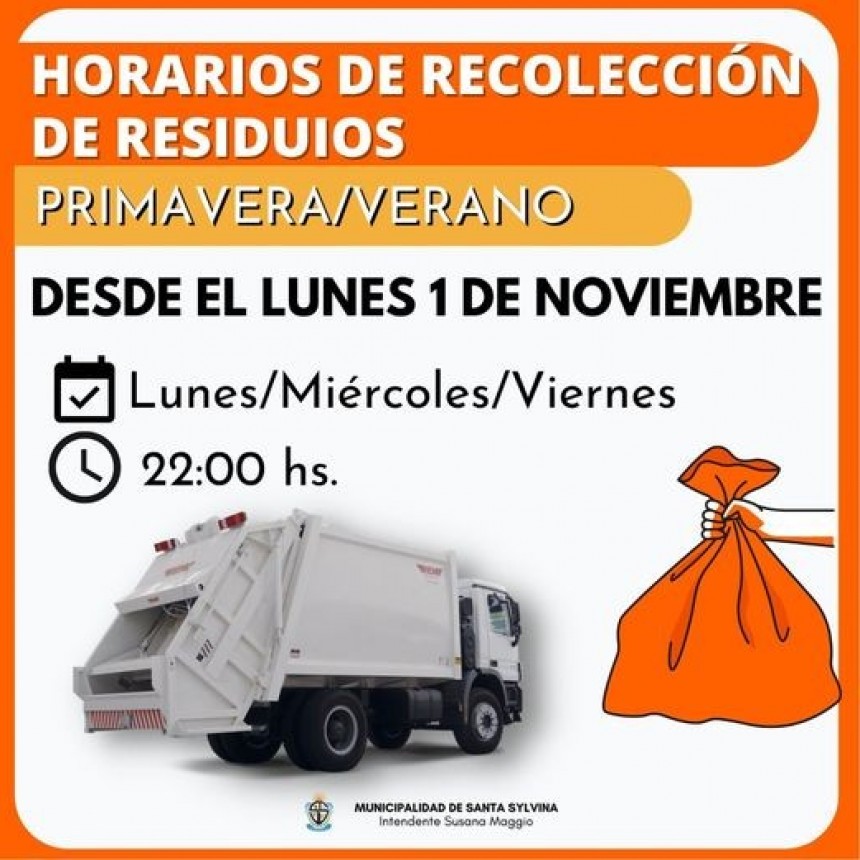 RADIOKTUBRE  INFO…- CAMBIO DE HORARIOS DE RECOLECCIÓN DE RESIDUOS.-Por  SimónSuárez Ver mas…
